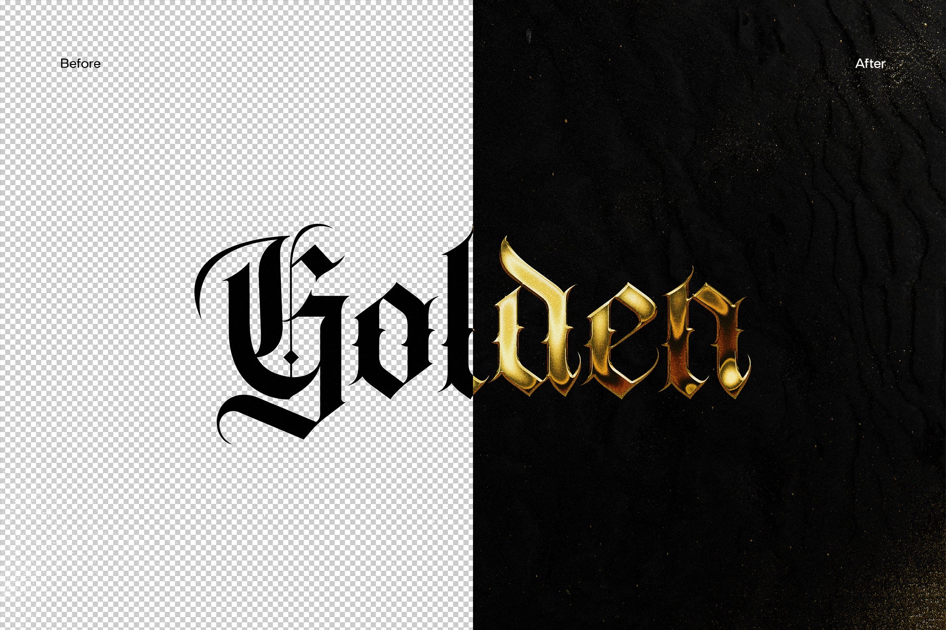 Golden Metallic Text Effect