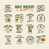 Golf Mascot Illustration Pack