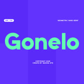 Gonelo Geometric Sans Serif Font
