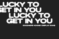 Goodhers Hooney | Display Sans