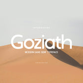 Goziath Modern Sans Serif Typeface Font