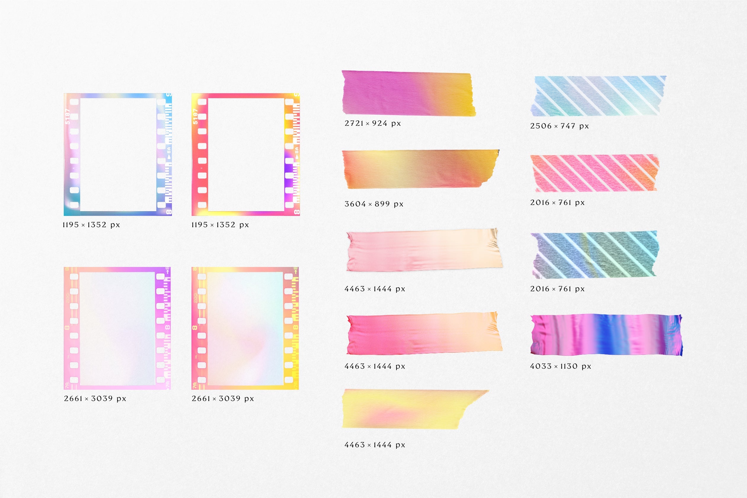 Gradient High Quality Film Frames