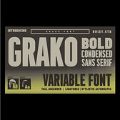 Grako – Bold Condensed Sans Serif Variable Font