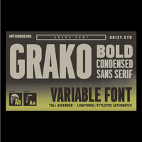 Grako – Bold Condensed Sans Serif Variable Font