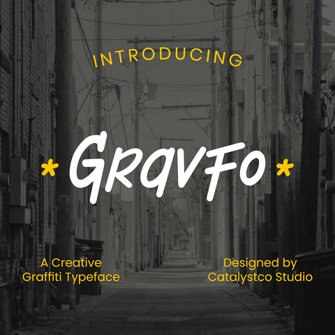 Gravfo Creative Graffiti Typeface Font