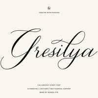 Gresilya Luxury Calligraphy Font