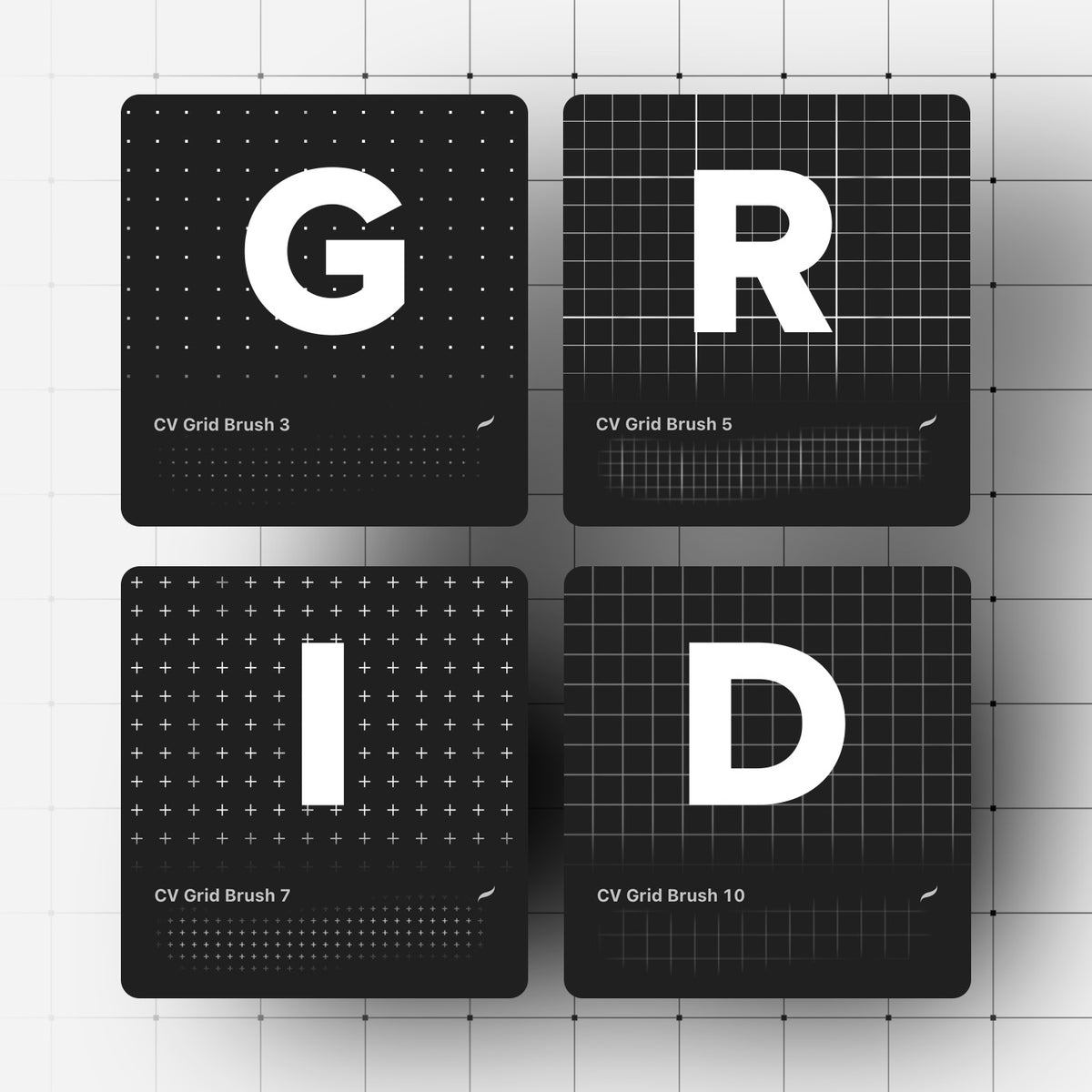 Grid Creative Studio Grid Pattern Procreate Brushes by Creative Veila
