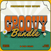Groovy Retro Text Effect Bundle