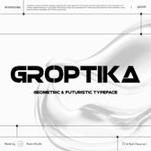 Groptika Geometric Futuristic Typeface Font