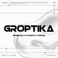 Groptika Geometric Futuristic Typeface Font