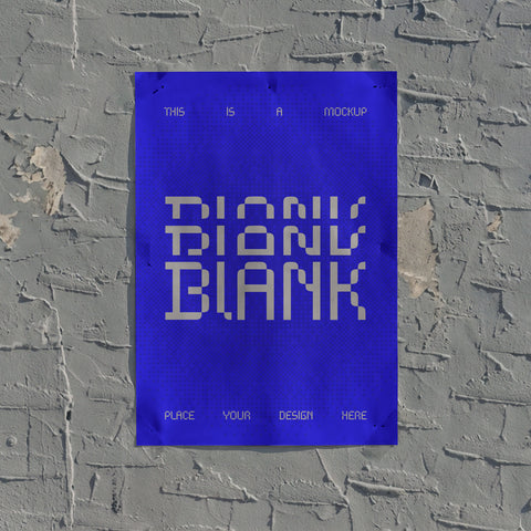 Grungy Plaster Wall Poster Mockup