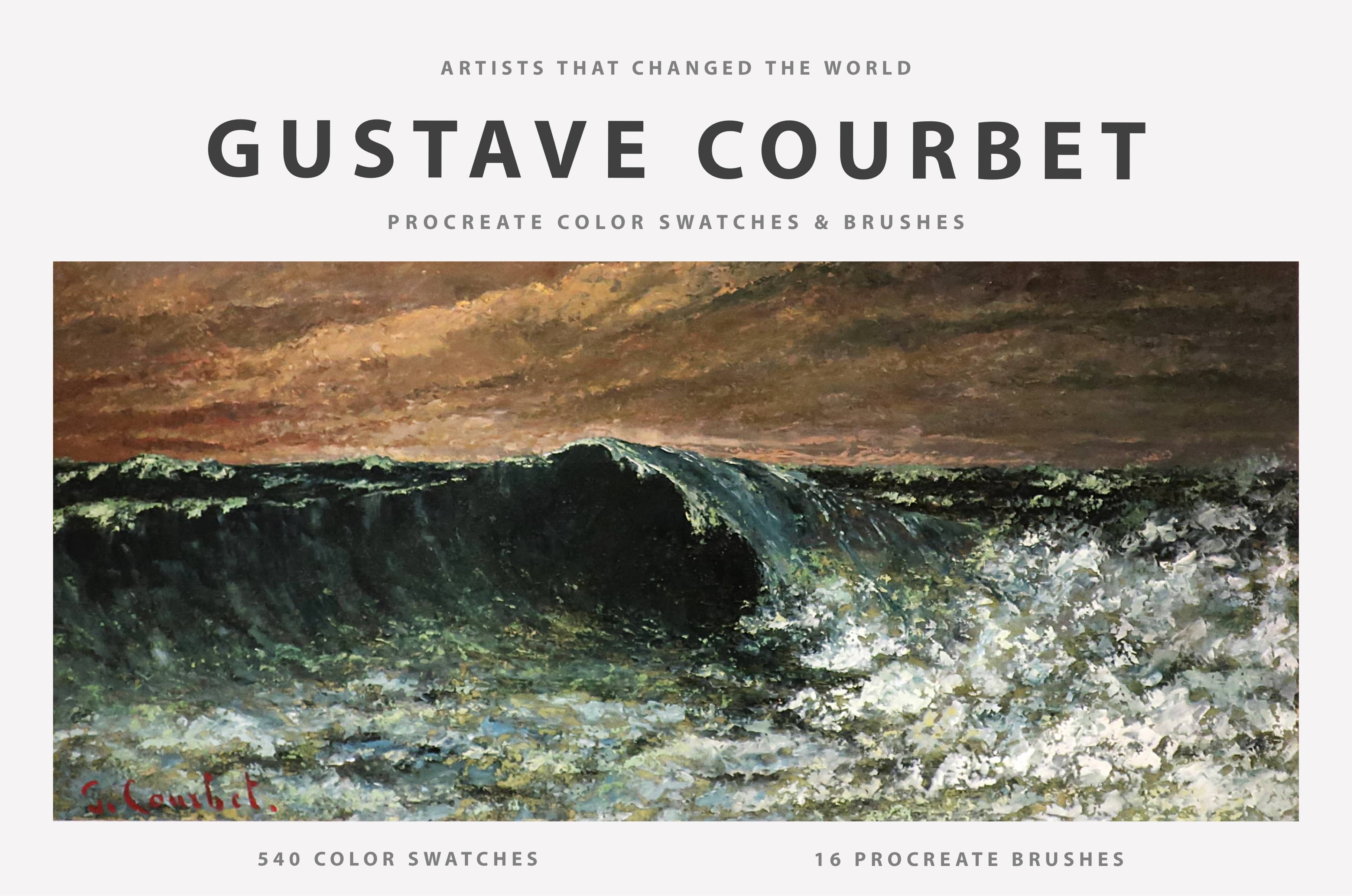 Gustave Courbet Procreate Kit
