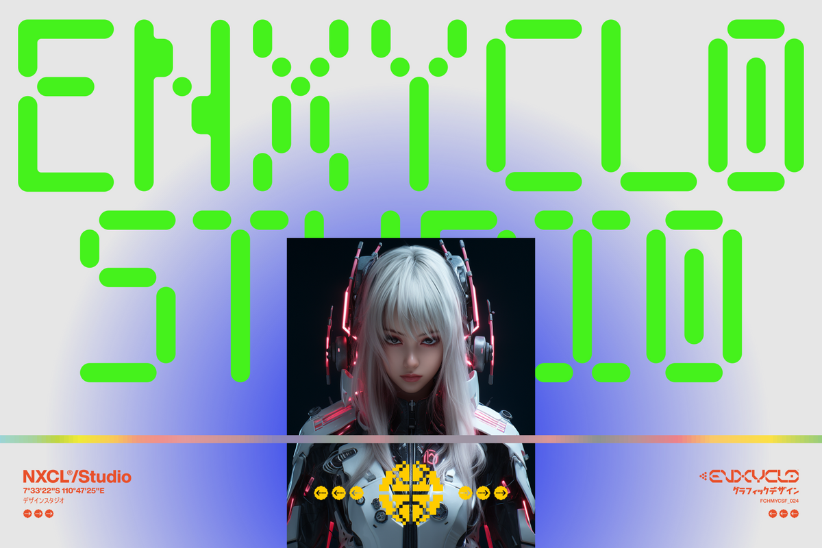 GYBEX — Pixel Futuristic Font Family by Enxyclo Studio, preview 12