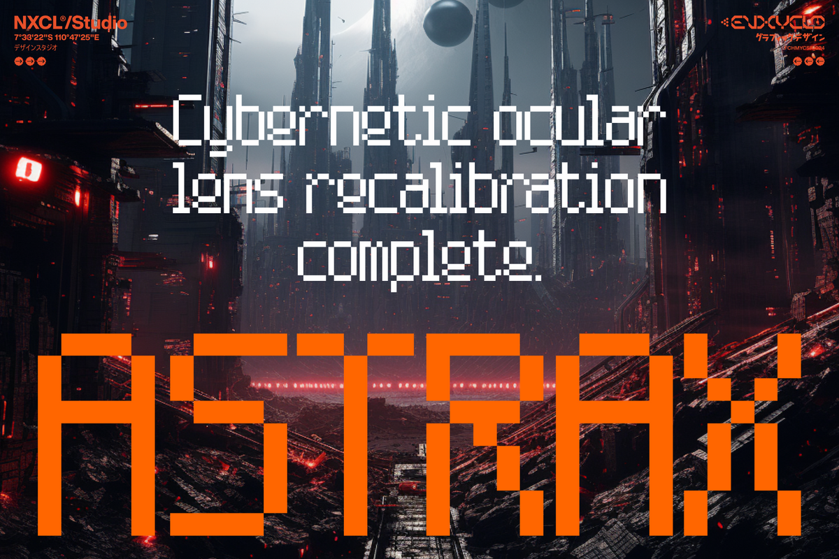 GYBEX — Pixel Futuristic Font Family by Enxyclo Studio, preview 7