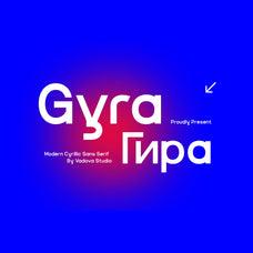Gyra Modern Cyrillic Sans Serif Font by Vadova Studio, preview 1