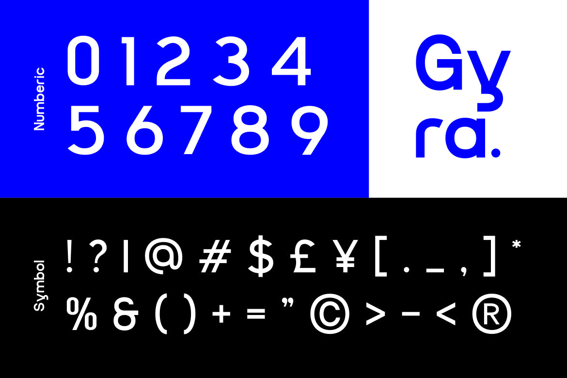 Gyra Modern Cyrillic Sans Serif Font by Vadova Studio, preview 5