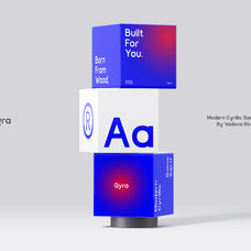Gyra Modern Cyrillic Sans Serif Font by Vadova Studio, preview 7