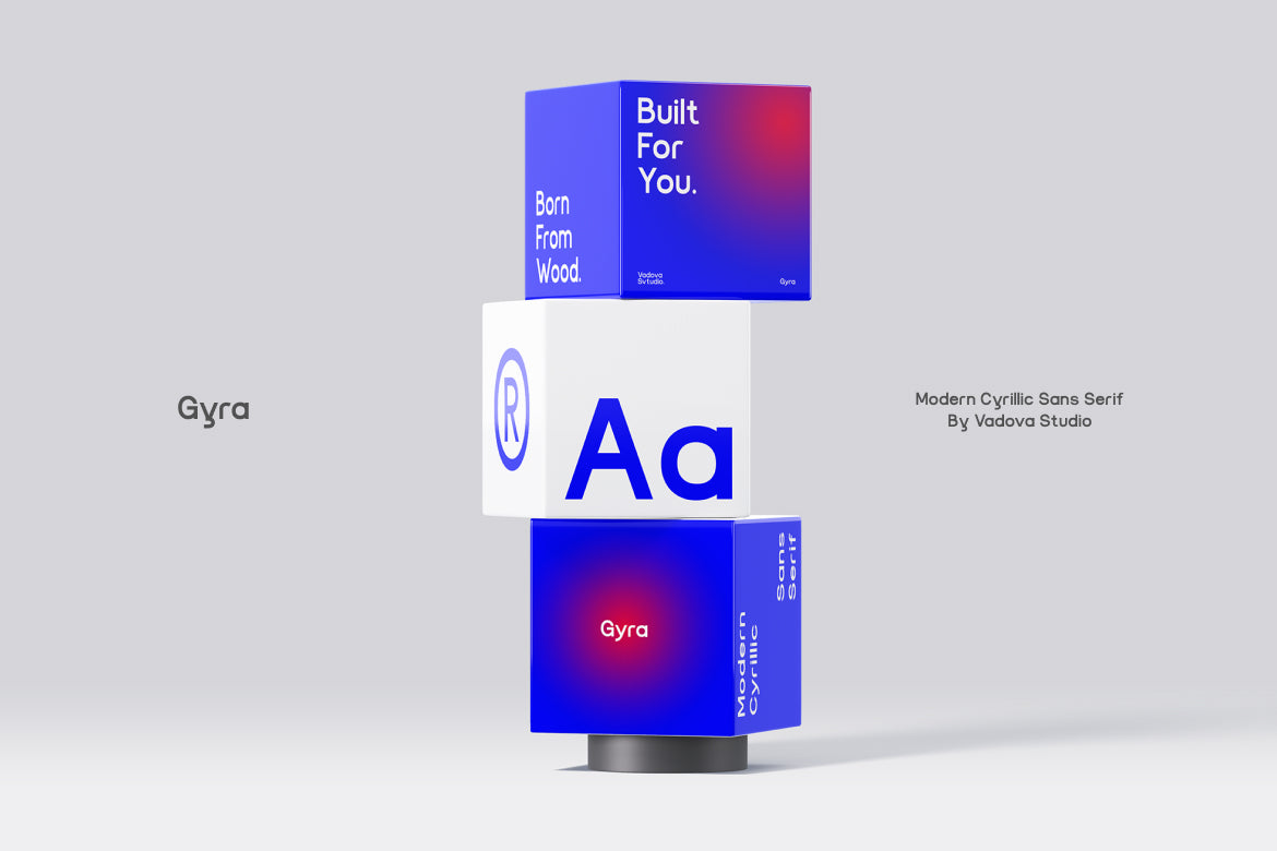 Gyra Modern Cyrillic Sans Serif Font by Vadova Studio, preview 7