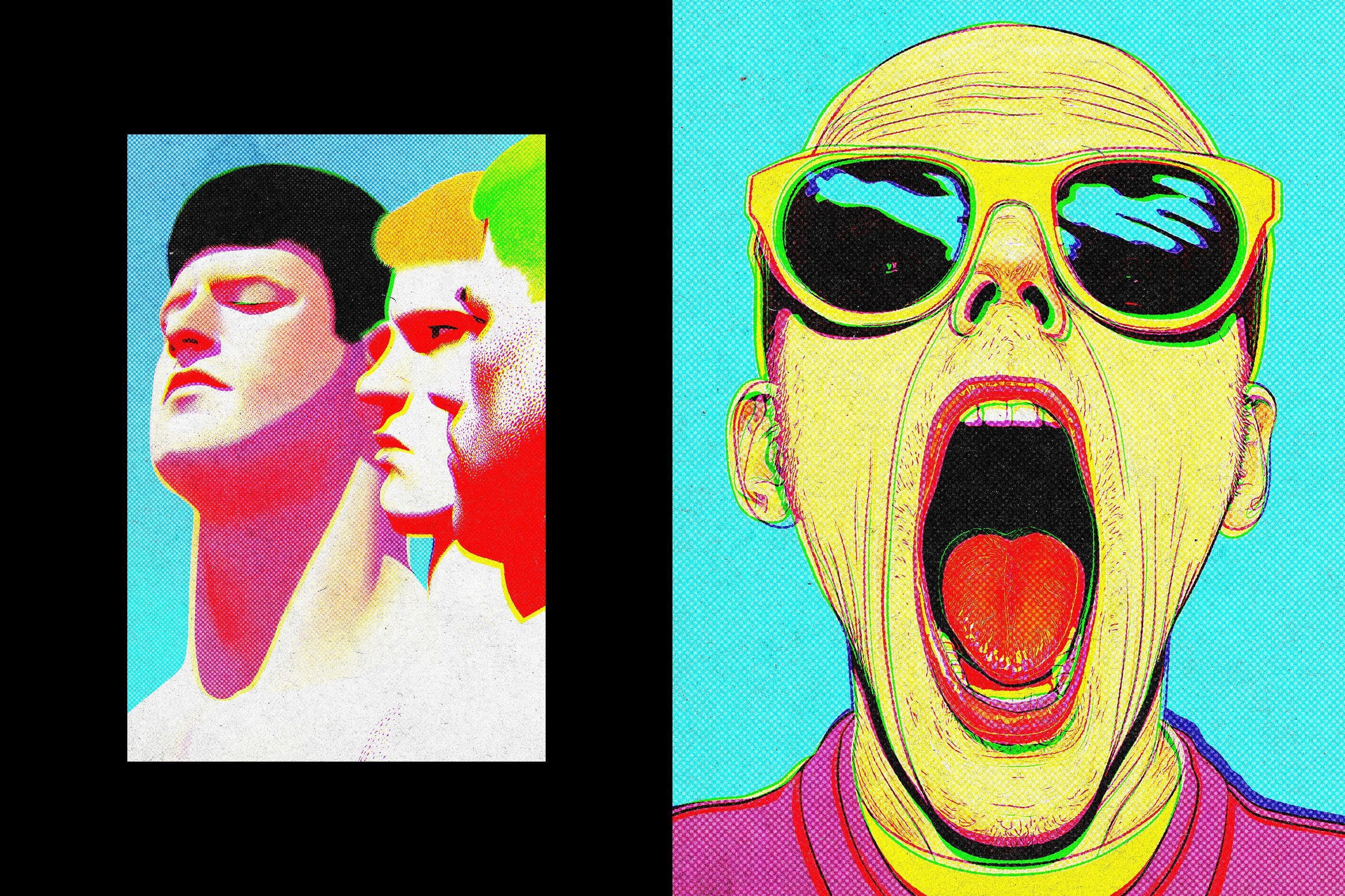 Halftone Print Effect