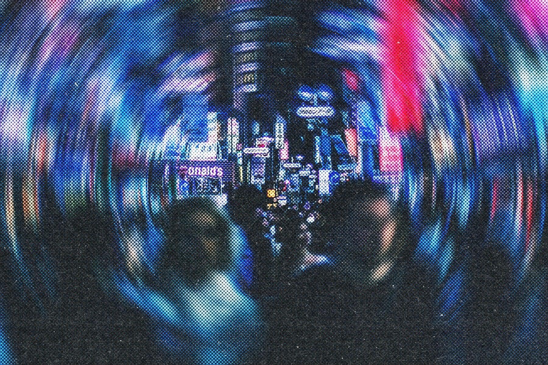 Halftone Spinning Blur Photo Effect