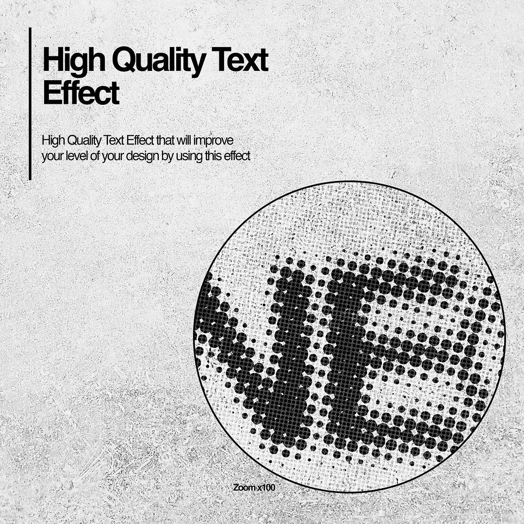 Halftone Text Effect