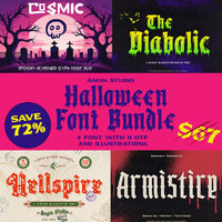 Halloween Font Bundle 72% Off
