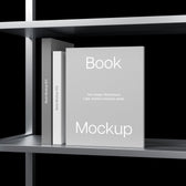 Hardcover Book Mockups on Metal Rack