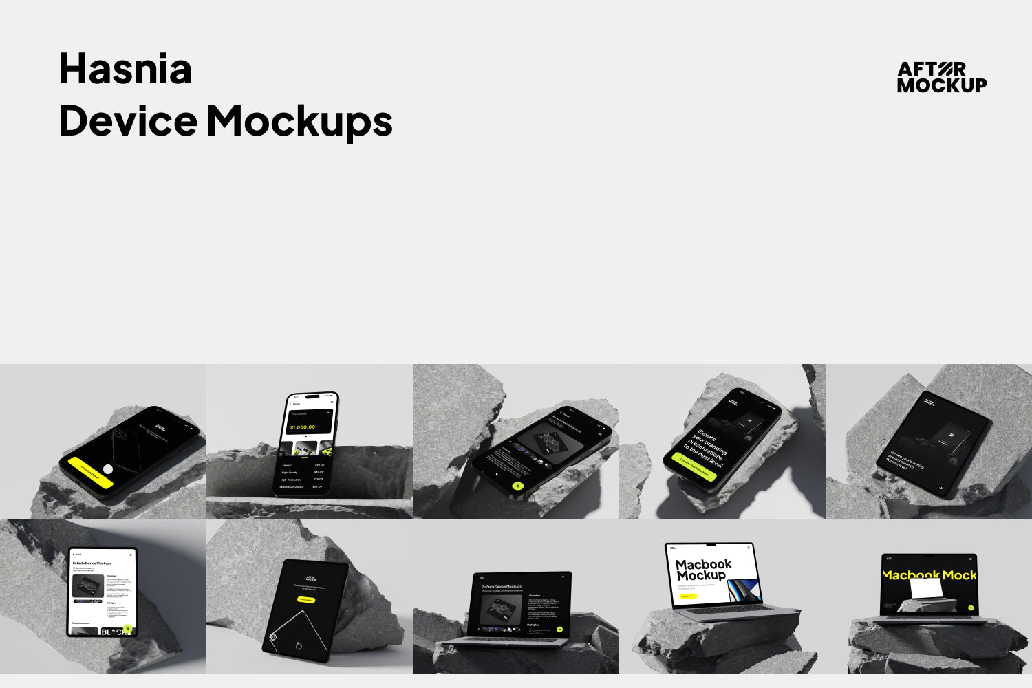 Hasnia Device Mockups