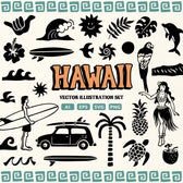 Hawaii Illustration Set