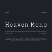 Heaven Mono - Monospace Serif Font