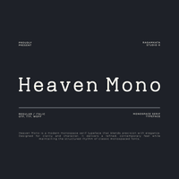 Heaven Mono - Monospace Serif Font