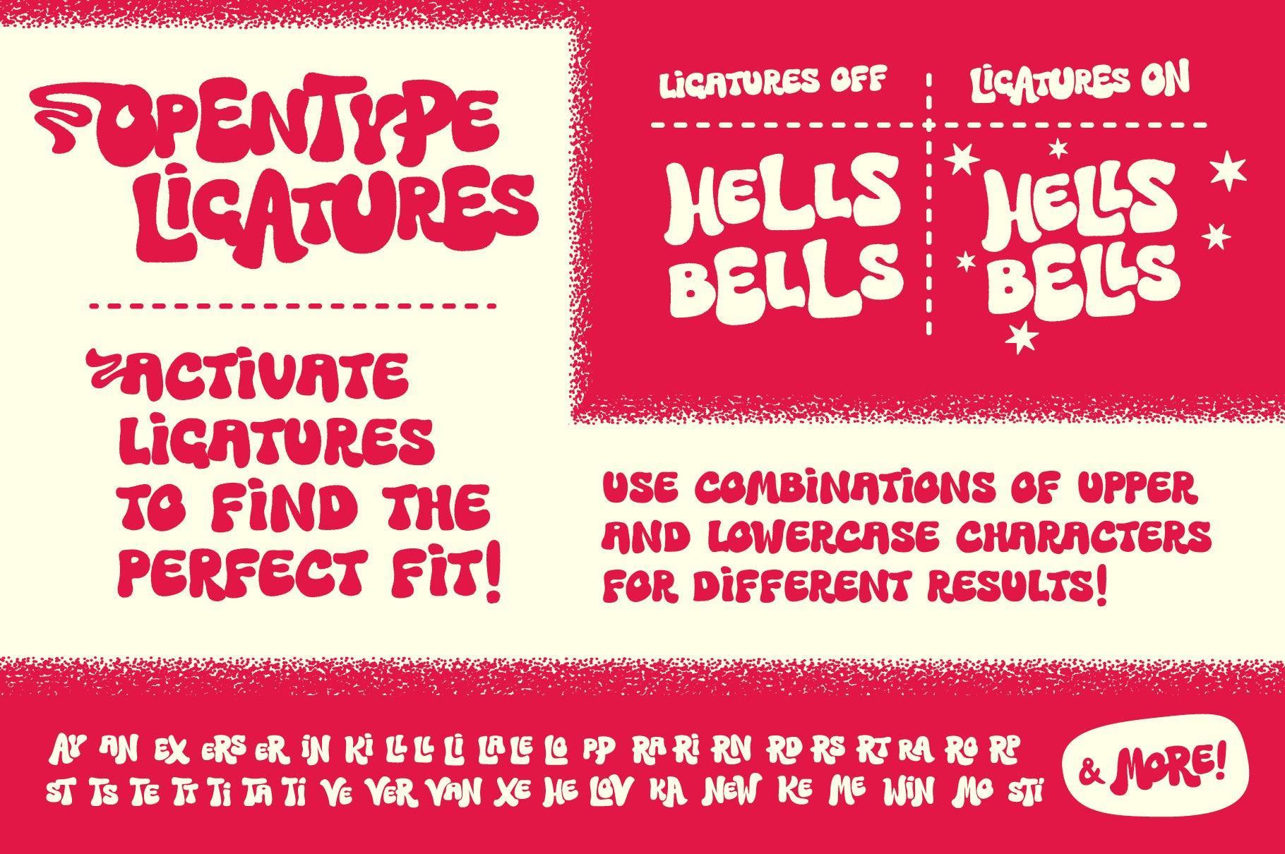 Hells Bells: 1970s Bell Bottom Font