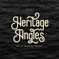 Heritage Angles - Condensed Monoline Sans Serif Font