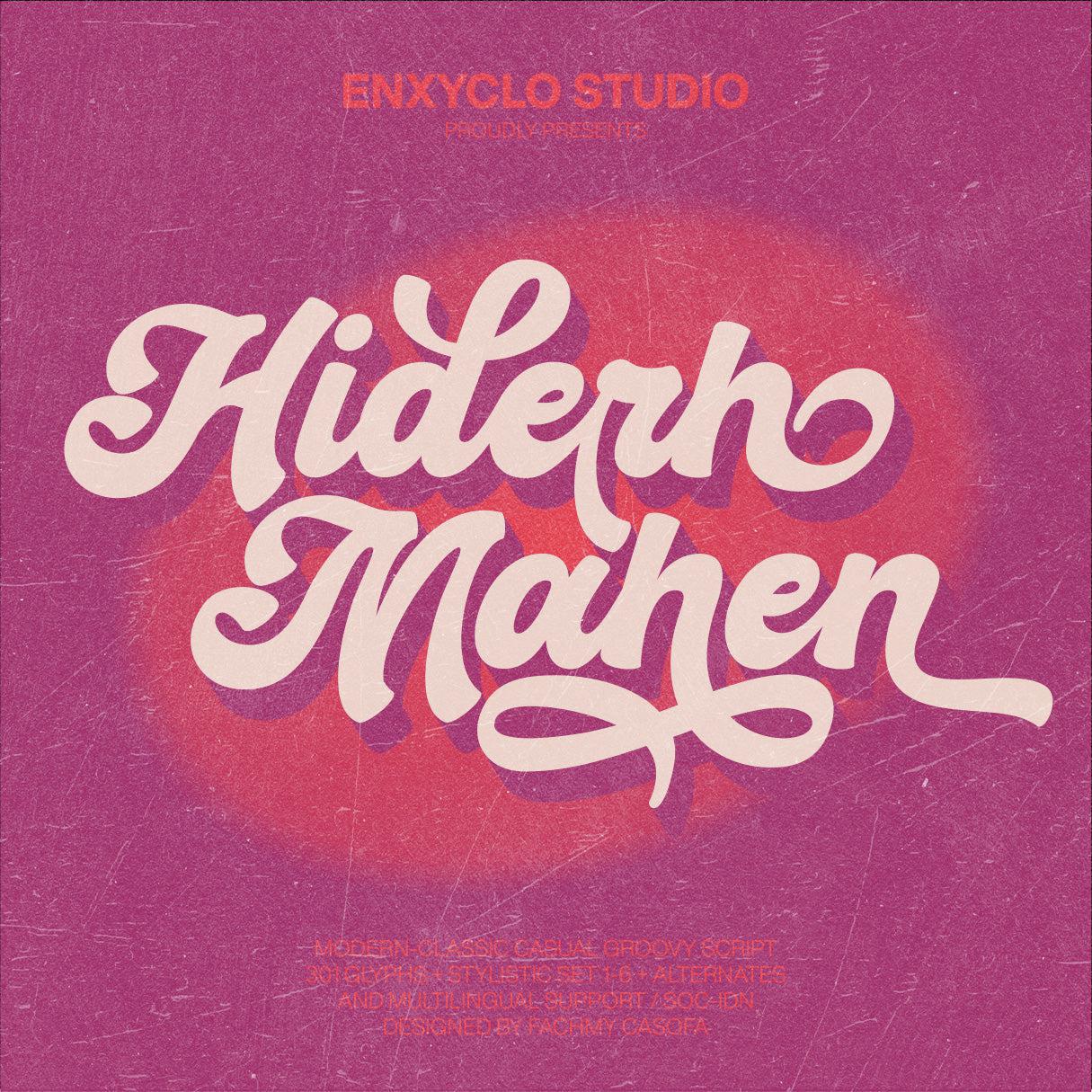 Hiderh Mahen - Bold Retro Groovy Script