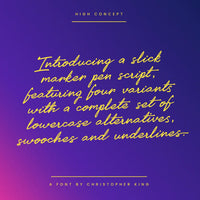 High Concept: A Slick Marker Pen Script Font