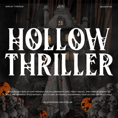 Hollow Thriller – Spooky Halloween Display Font