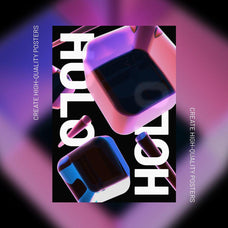 Holo Geometrical 3D Shapes