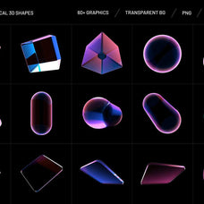 Holo Geometrical 3D Shapes