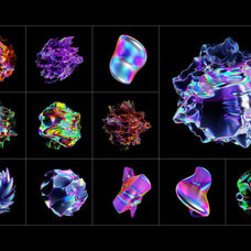 Holographic 3D Abstract Shapes