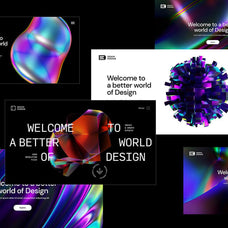 Holographic 3D Abstract Shapes