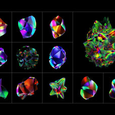Holographic 3D Abstract Shapes