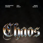 Holographic Chrome Text Effect