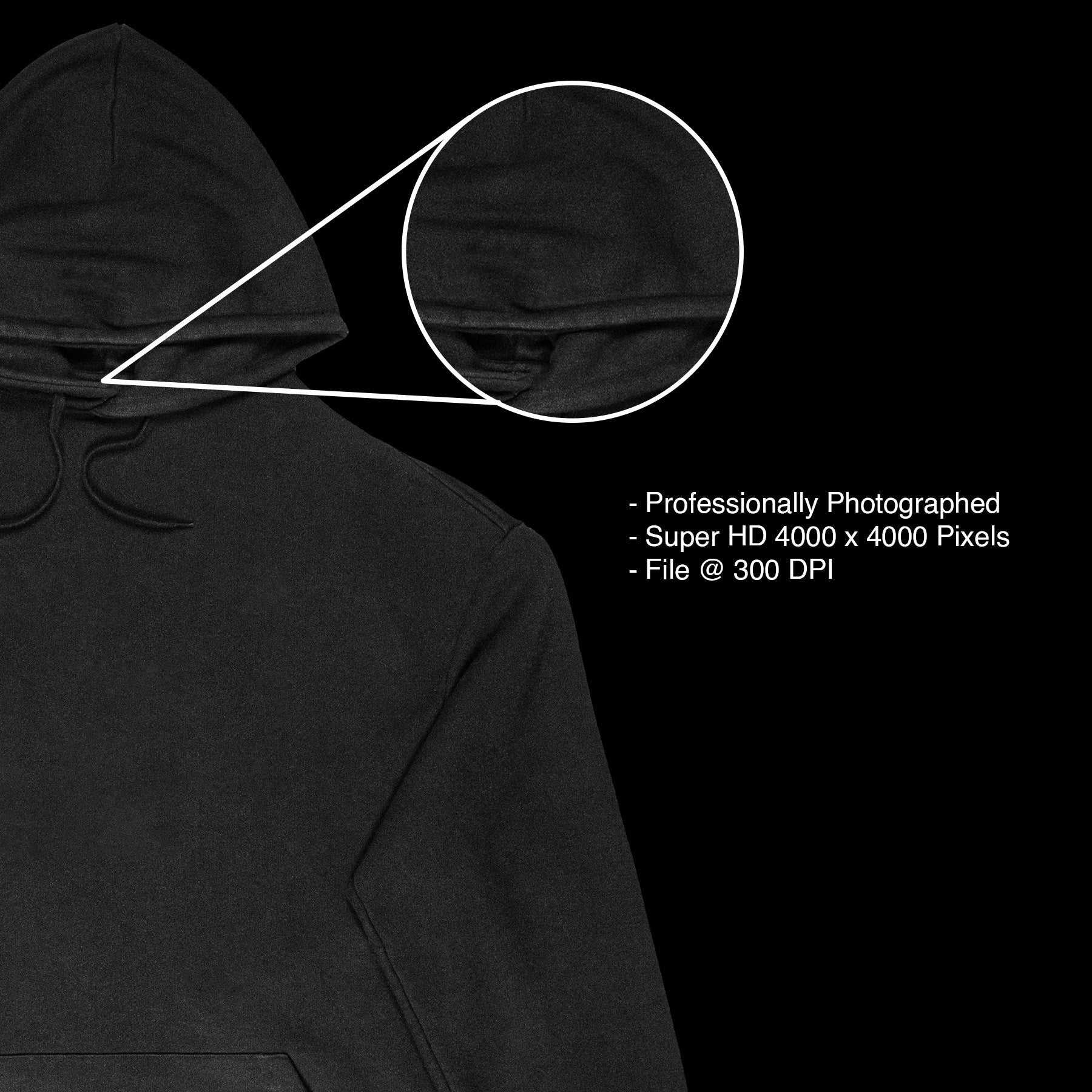 Hoodie with Elongated Sleeves Mockup
