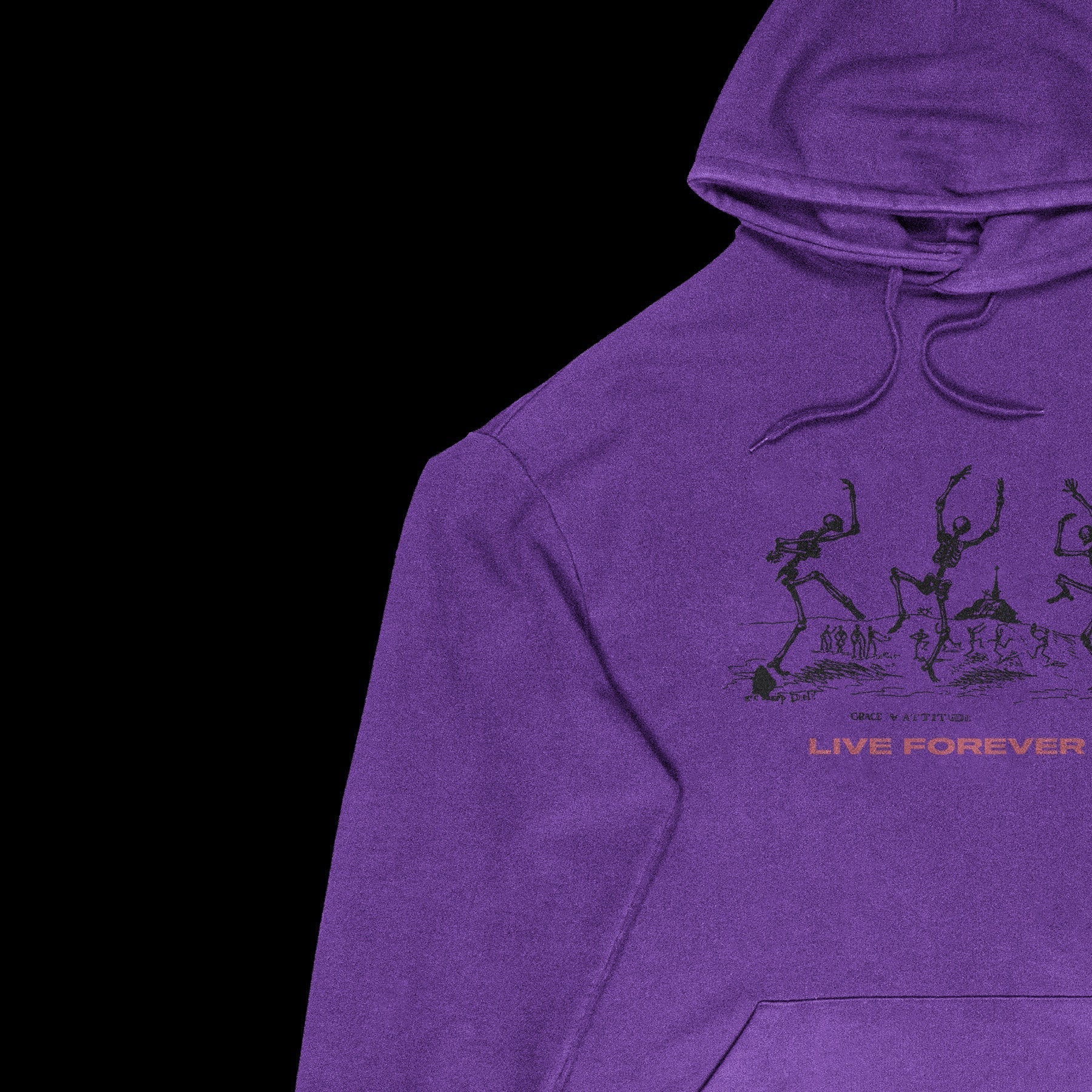 Hoodie with Elongated Sleeves Mockup