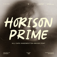 Horison Prime All-Caps Handwritten Brush Font