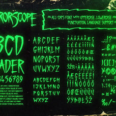 HorrorScope - A Hand-Made Horror Font Foretelling Creepy Tales of Terror!