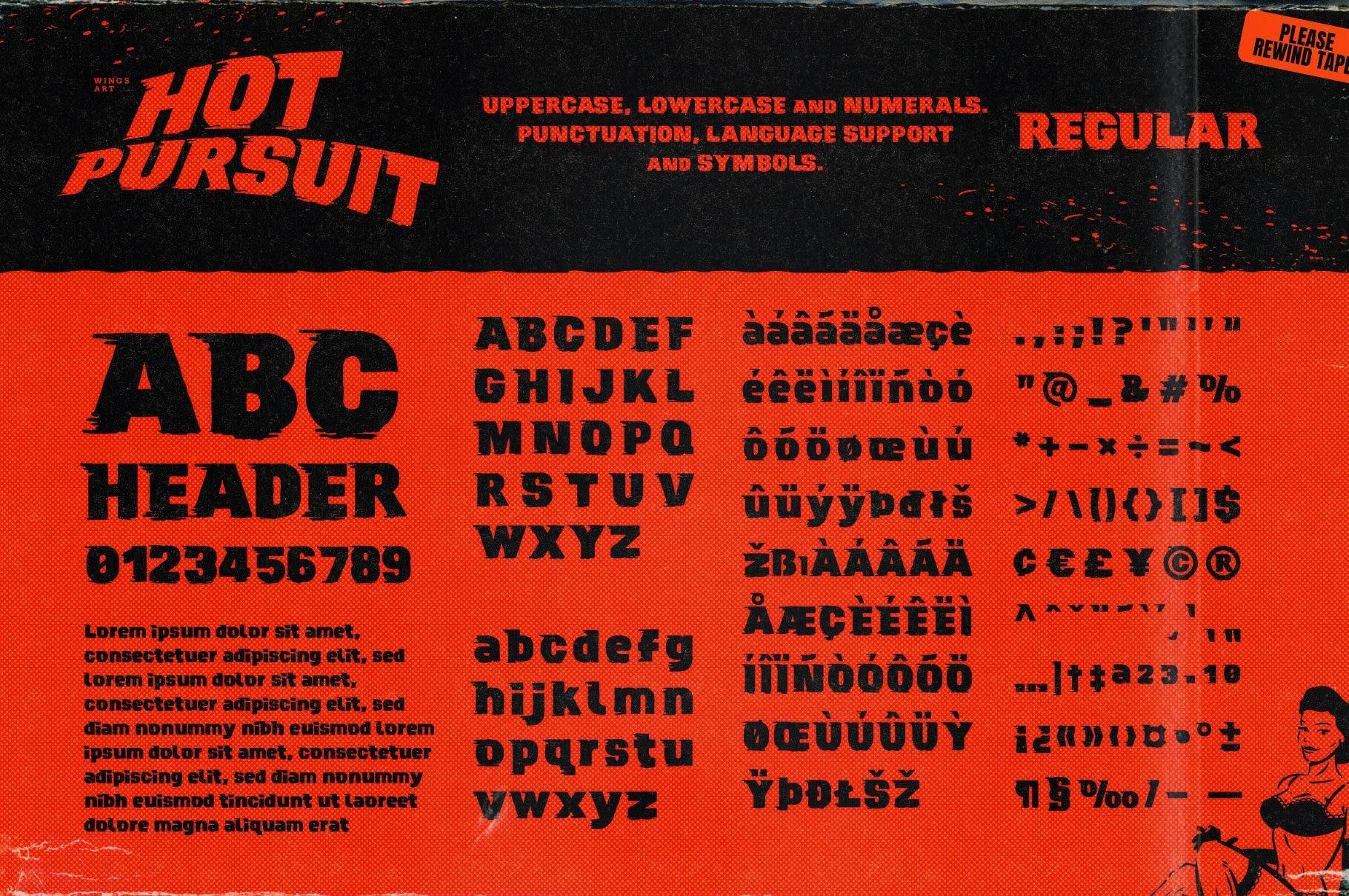 Hot Pursuit: A Hand-Drawn Grindhouse Roller Derby Font