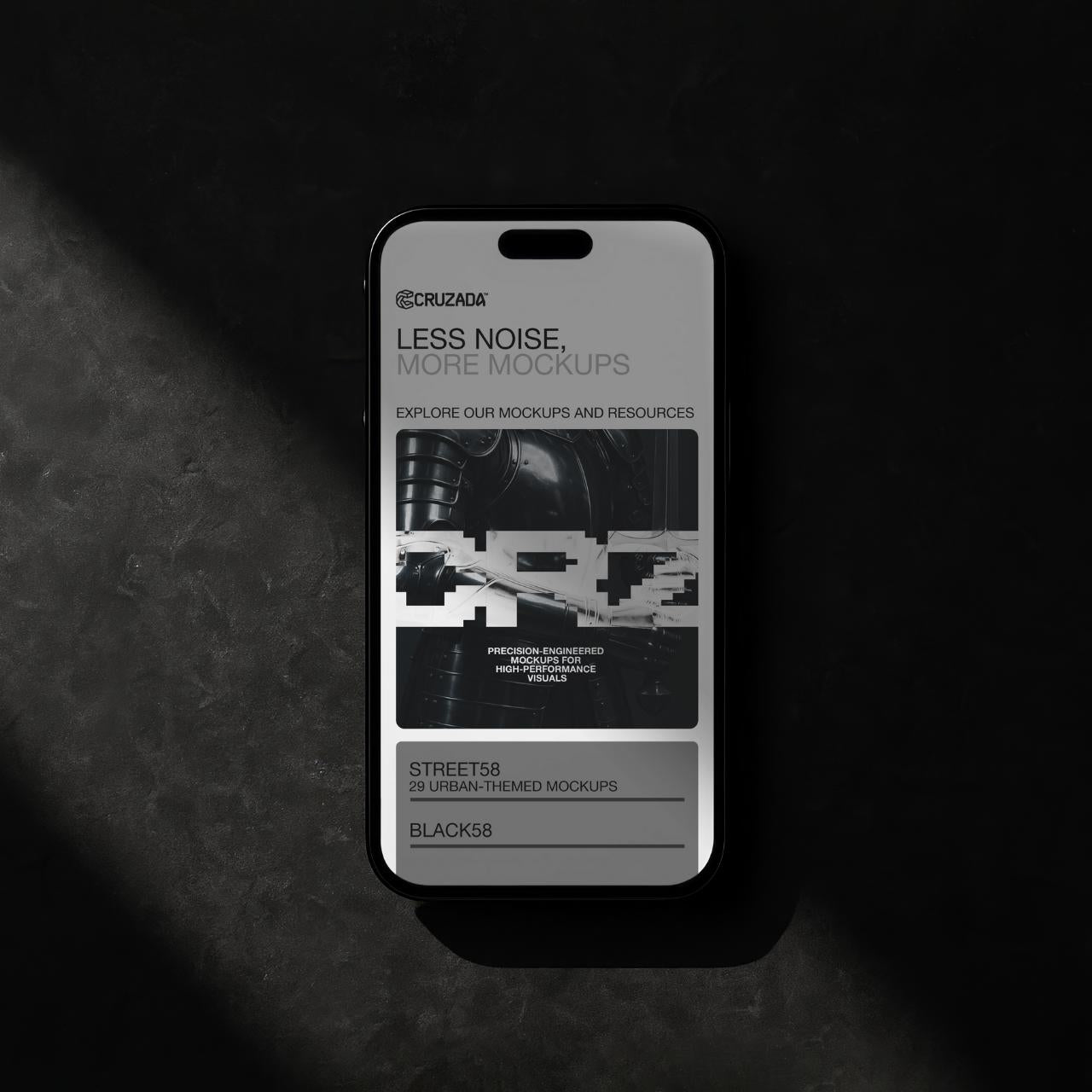 iPhone On Black Marble Mockup - Cruzada Supply 1.png