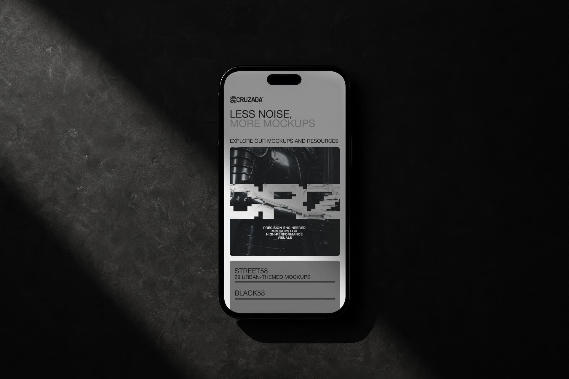 iPhone On Black Marble Mockup - Cruzada Supply 1.png