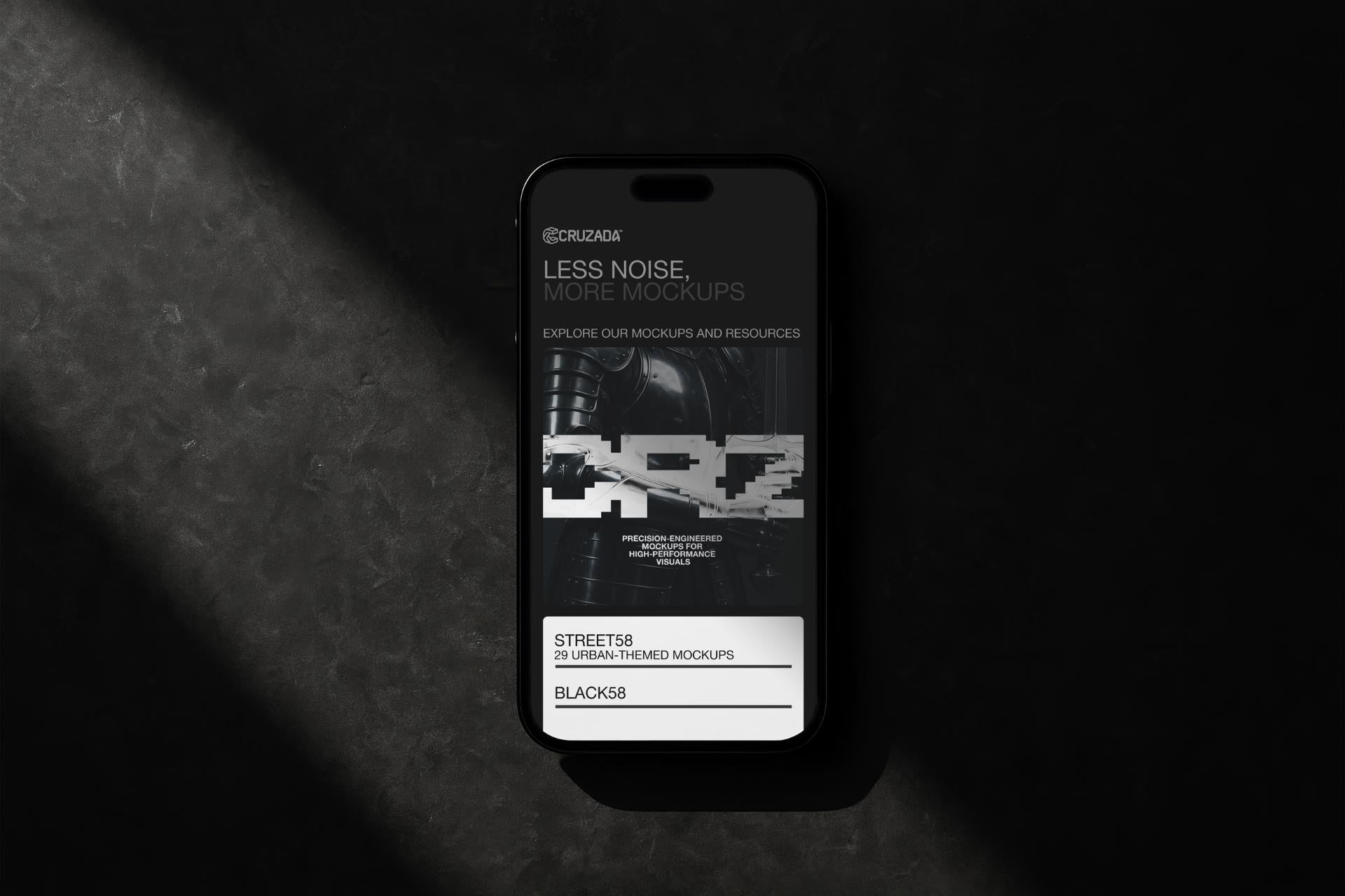 iPhone On Black Marble Mockup - Cruzada Supply 1.png